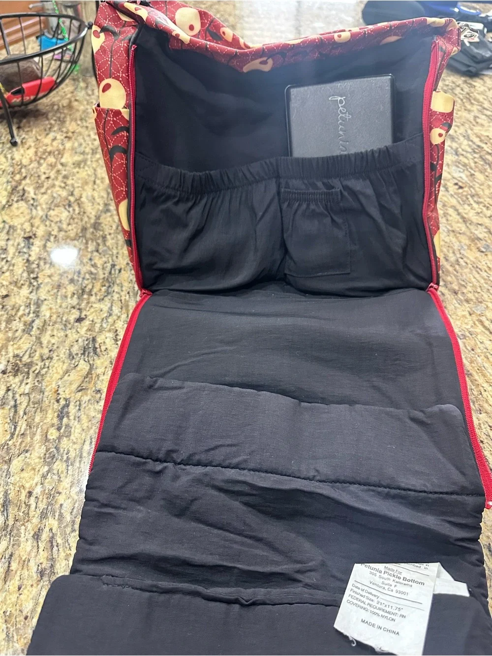 Petunia Pickle Bottom Red Floral Diaper Bag